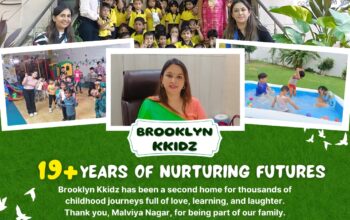 Children enjoying summer activities at Brooklyn Kkidz Preschool in Malviya Nagar, Delhi